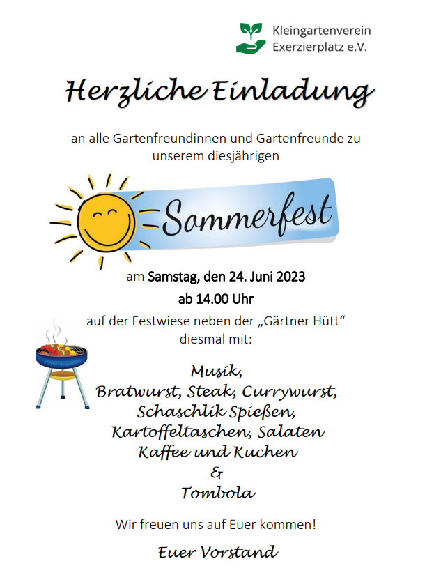 Herzliche Einladung für unsere Mitglieder